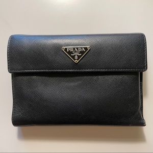 Prada Leather Wallet in Black